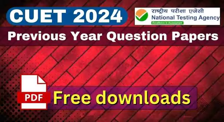 CUET UG 2024 Previous Year Question Papers PDF
