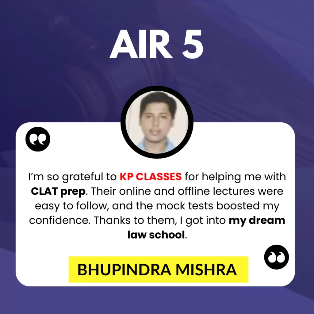 KP Classes CLAT Student Testimonial