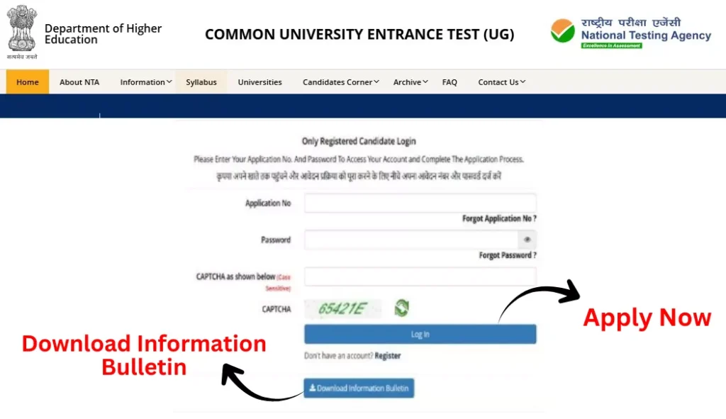 CUET Online Registration